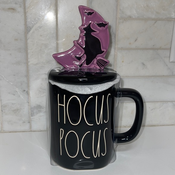 NWT Rae Dunn Hocus Pocus w/ Witch legs topper coffee mug. - Picture 1 of 5